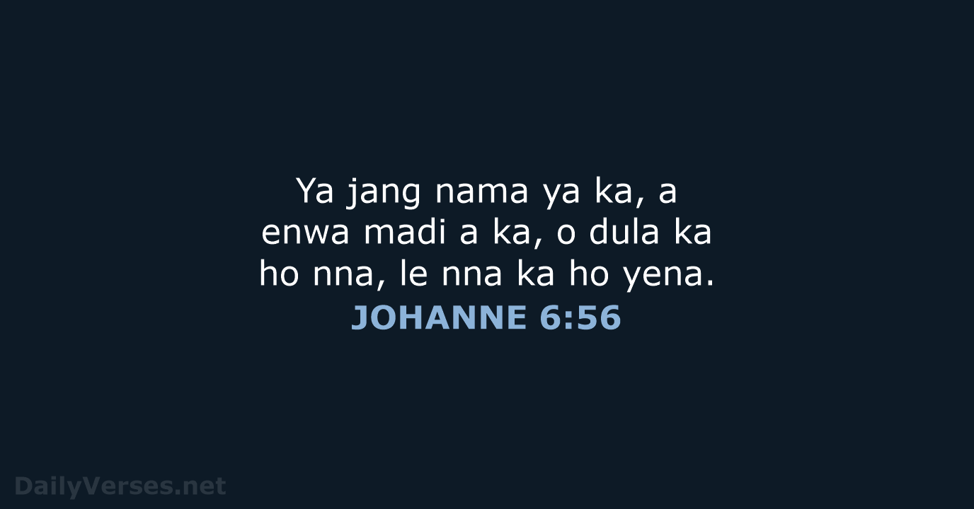 JOHANNE 6:56 - SSO89