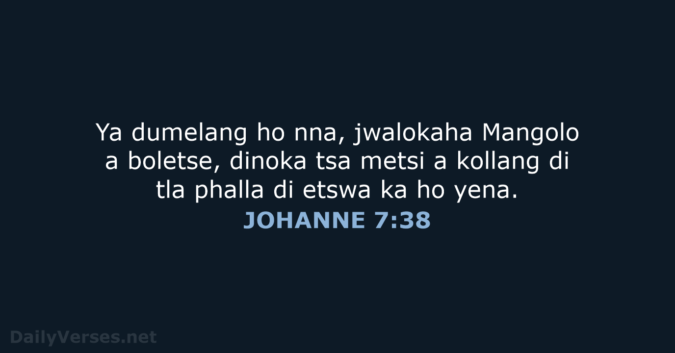 JOHANNE 7:38 - SSO89