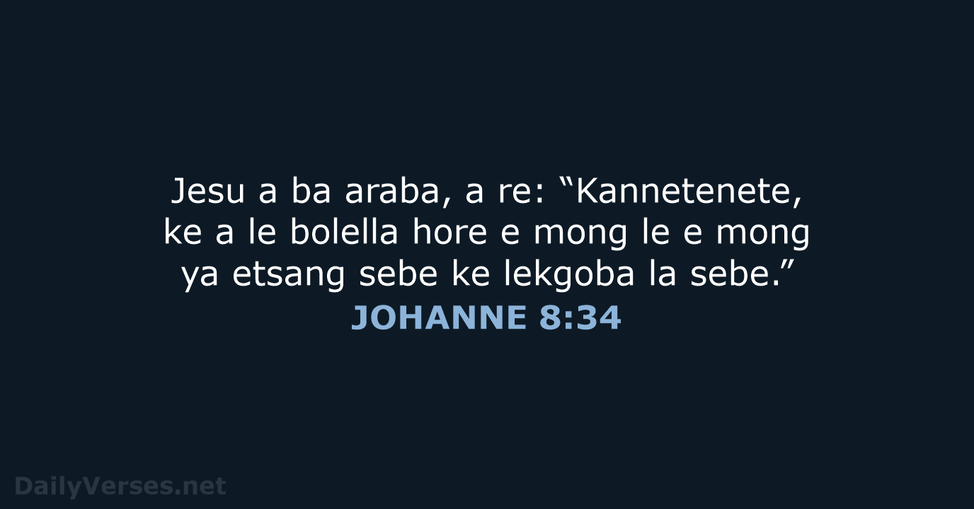JOHANNE 8:34 - SSO89