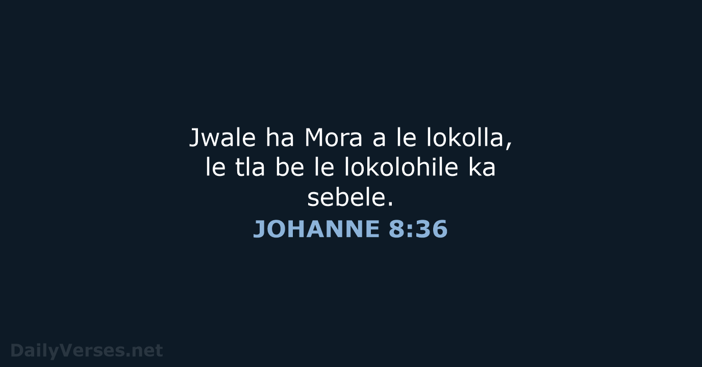 JOHANNE 8:36 - SSO89