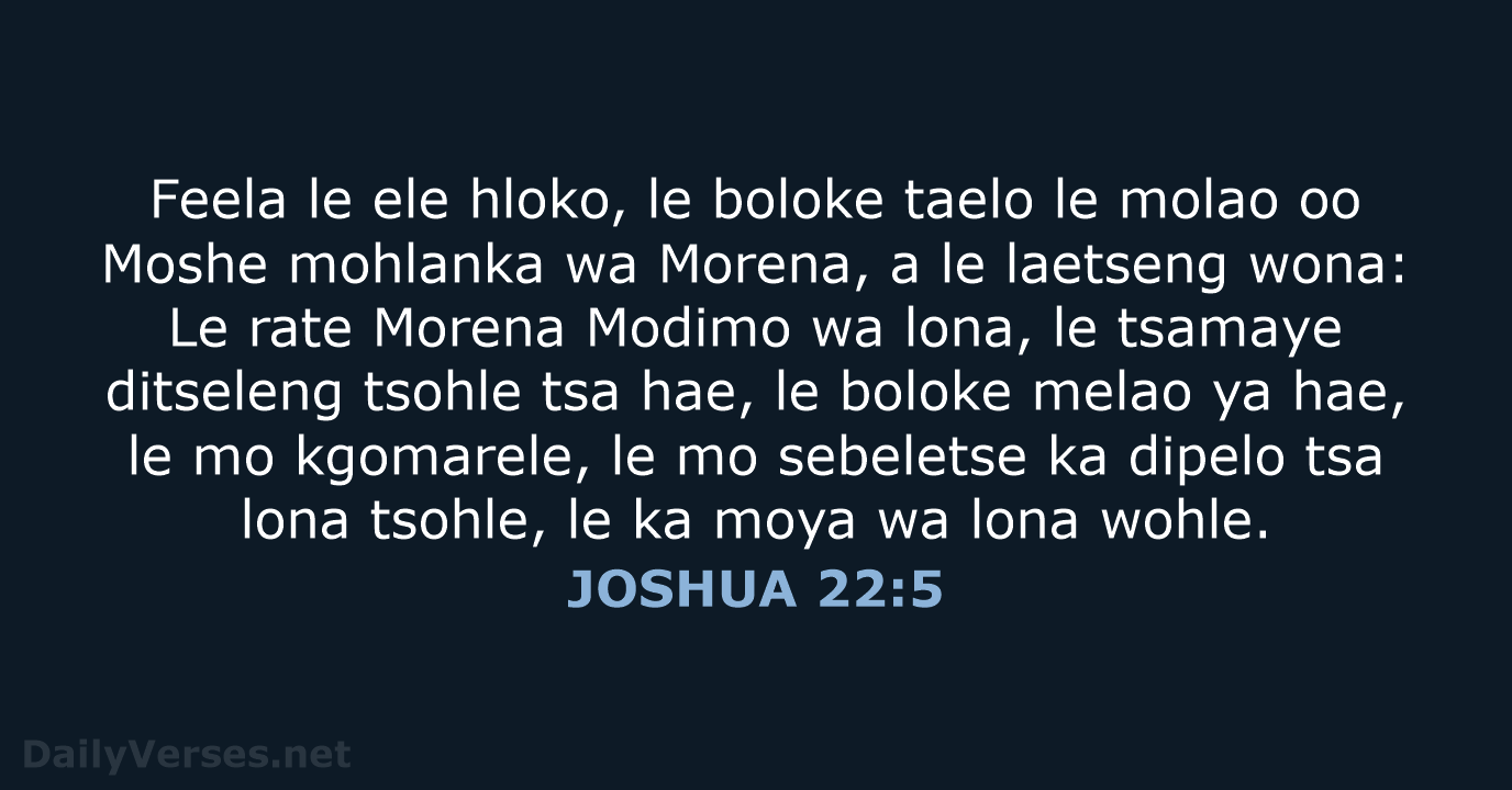 JOSHUA 22:5 - SSO89