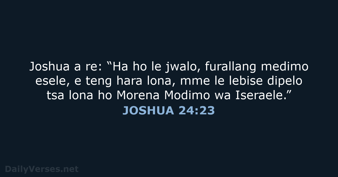 JOSHUA 24:23 - SSO89