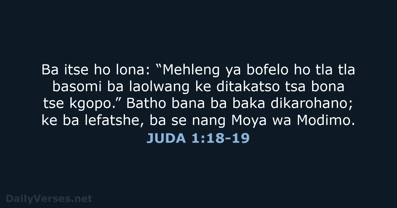 JUDA 1:18-19 - SSO89