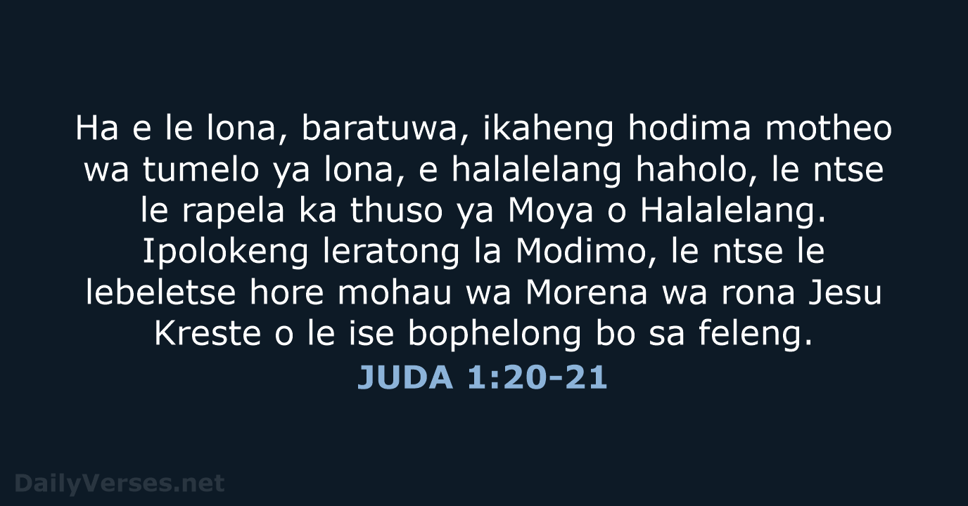 JUDA 1:20-21 - SSO89