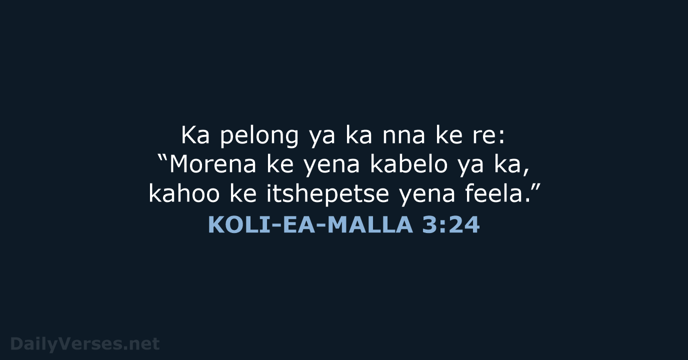 KOLI-EA-MALLA 3:24 - SSO89