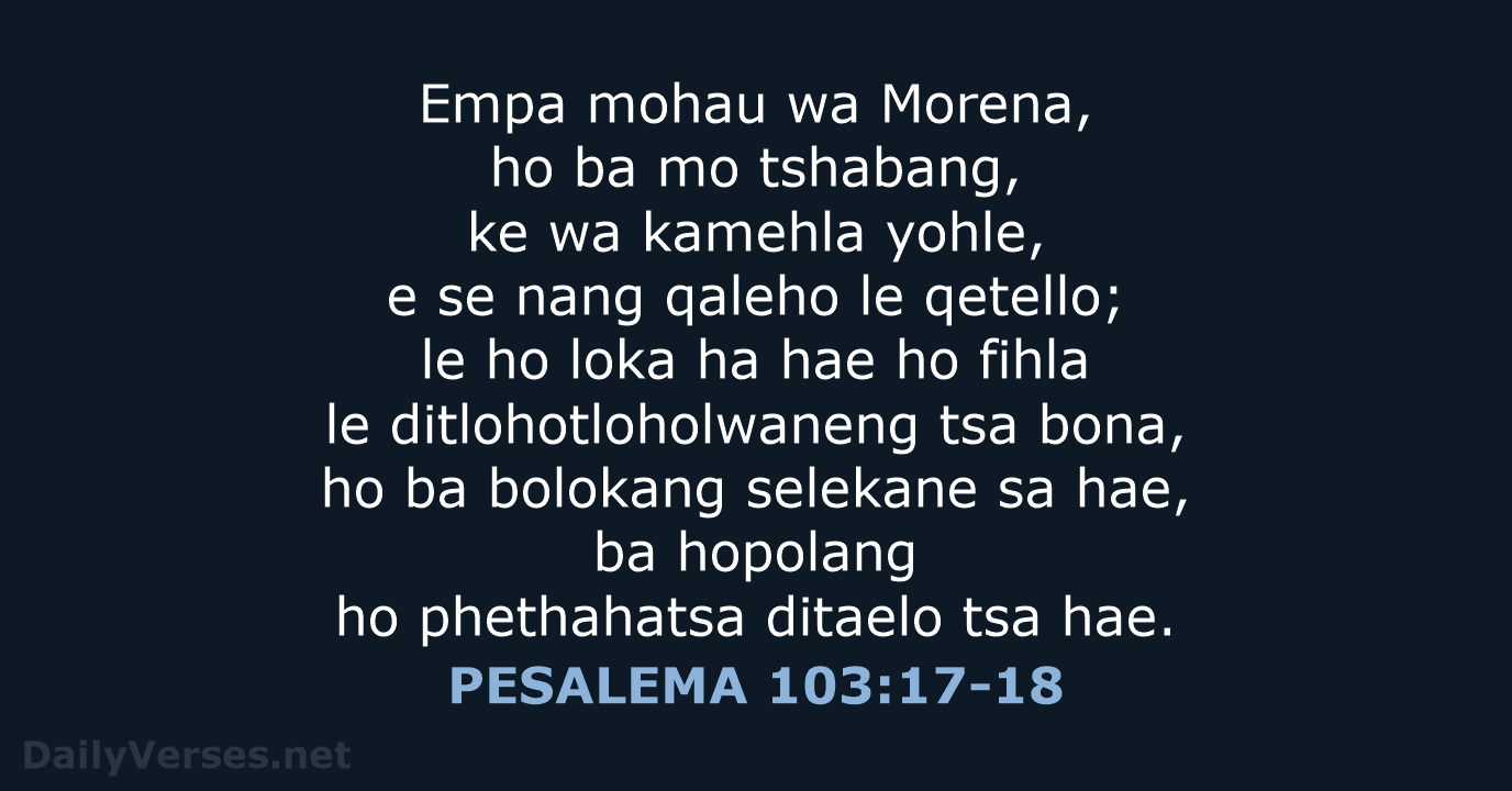 PESALEMA 103:17-18 - SSO89