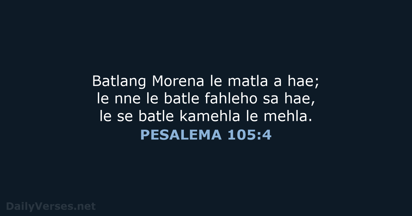 PESALEMA 105:4 - SSO89