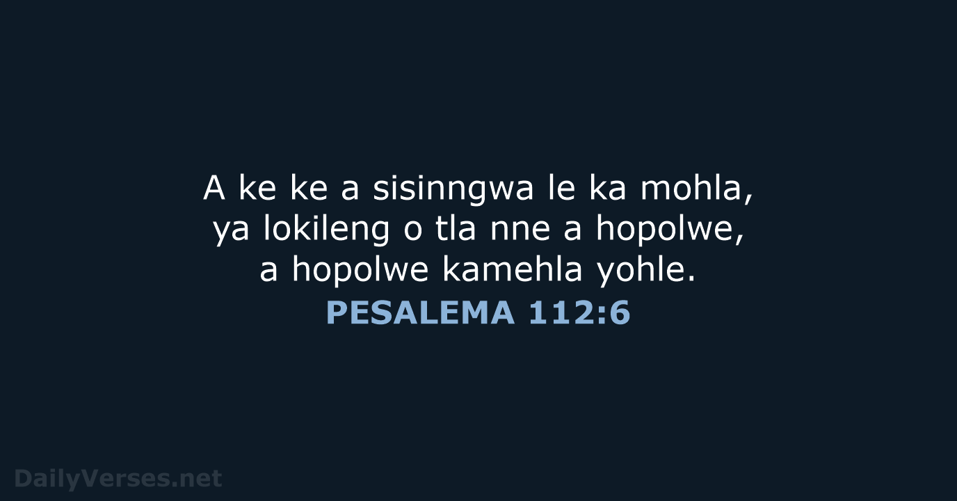 PESALEMA 112:6 - SSO89