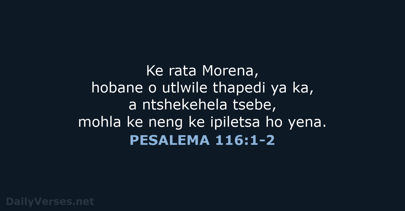 PESALEMA 116:1-2 - SSO89