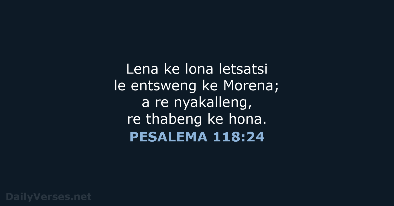 PESALEMA 118:24 - SSO89
