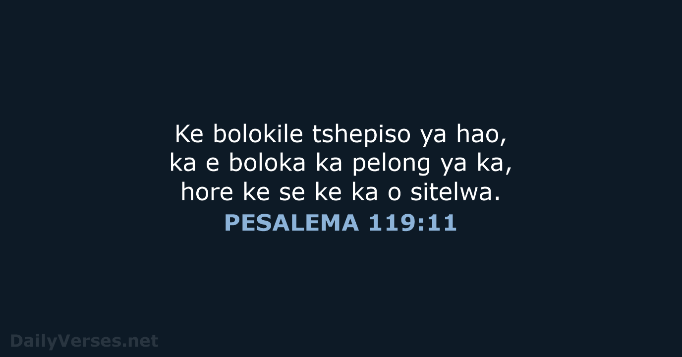 PESALEMA 119:11 - SSO89