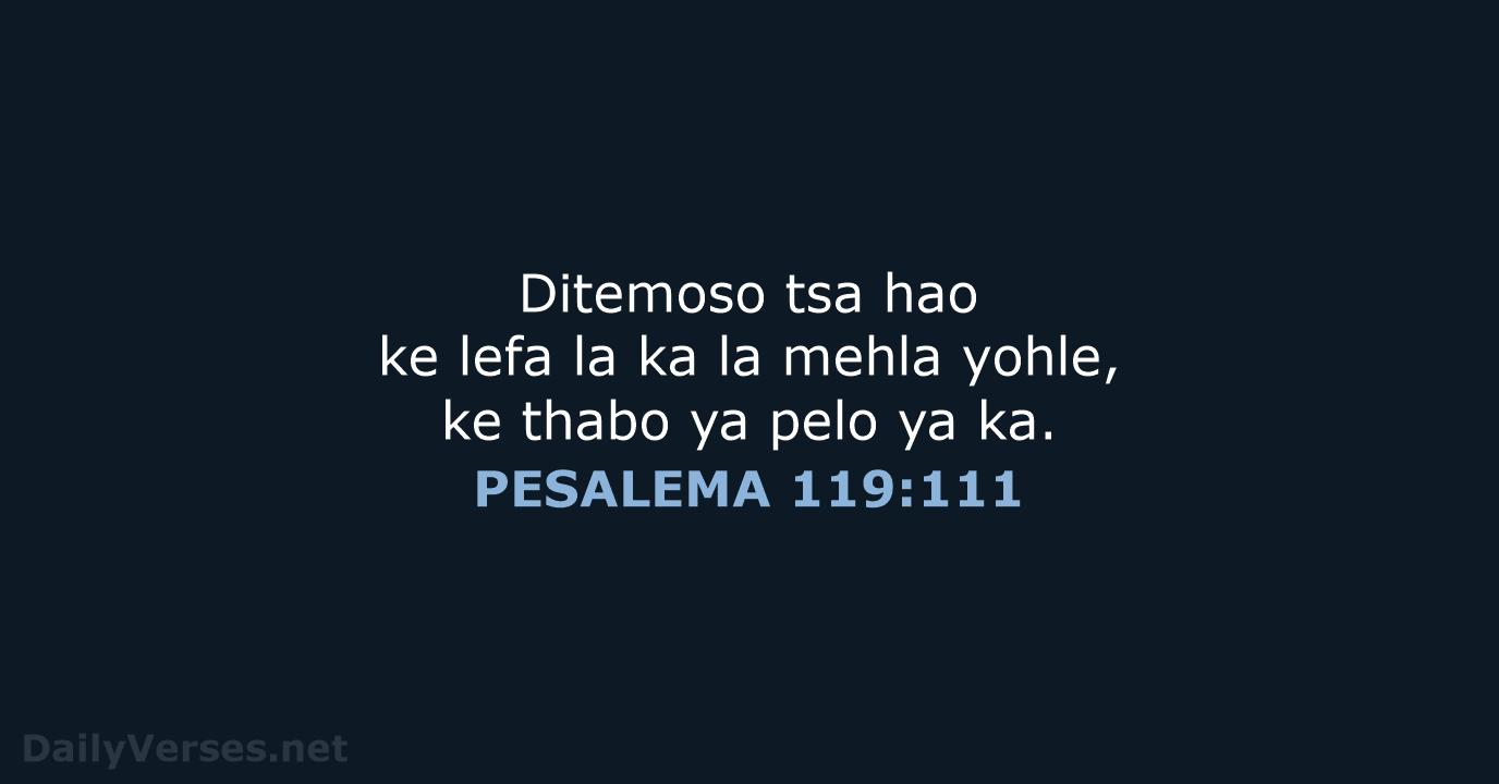 PESALEMA 119:111 - SSO89