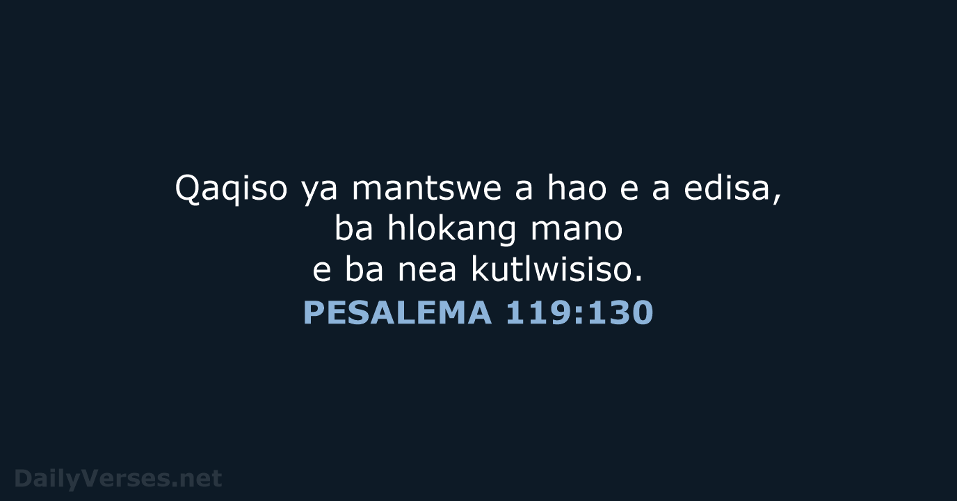 PESALEMA 119:130 - SSO89