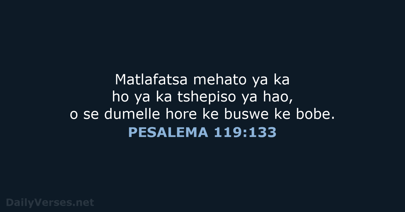 PESALEMA 119:133 - SSO89