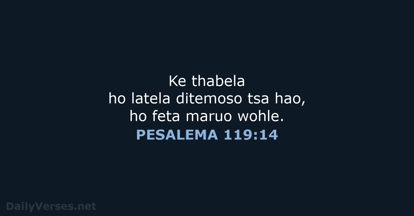 PESALEMA 119:14 - SSO89