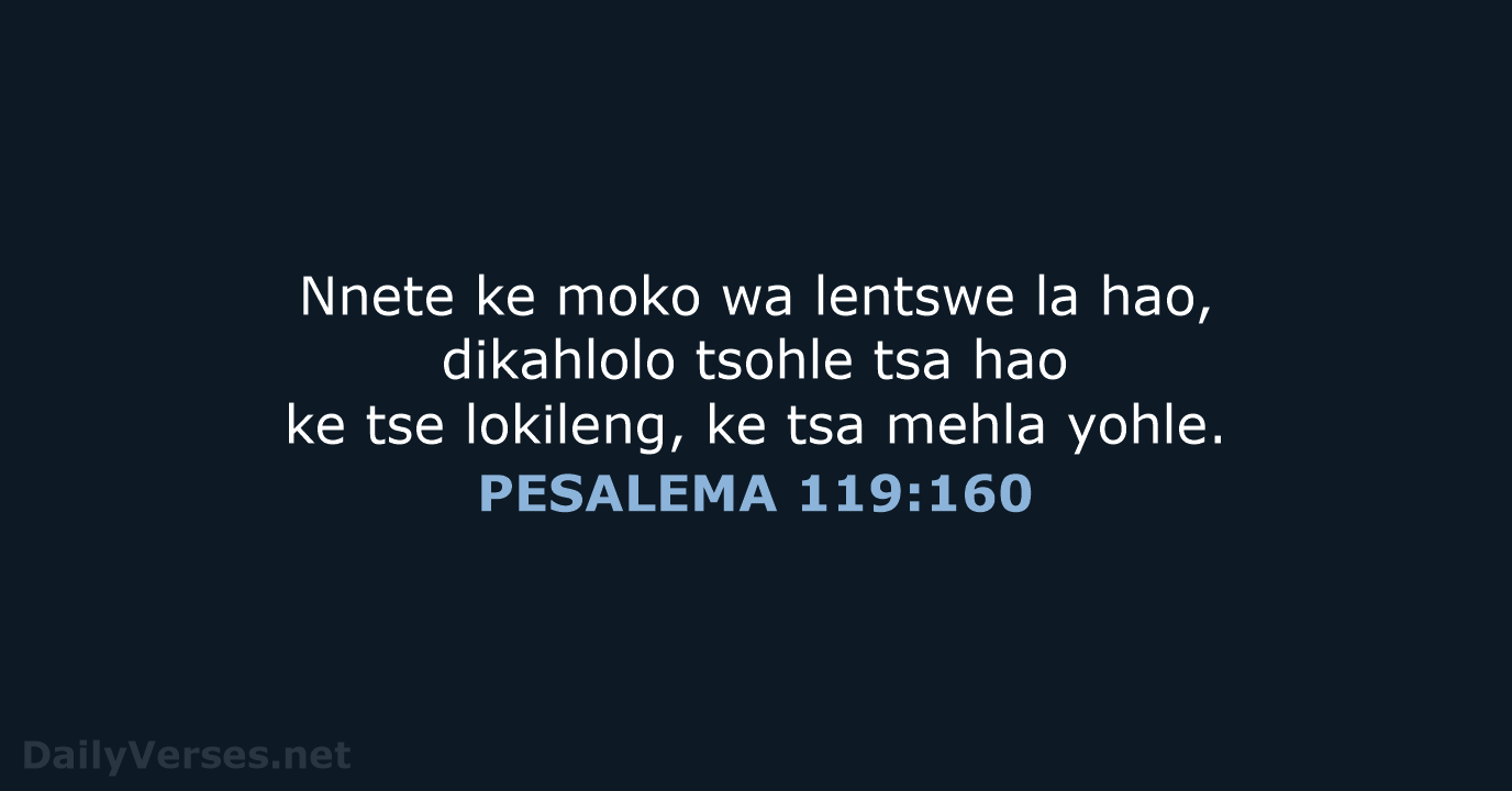 PESALEMA 119:160 - SSO89