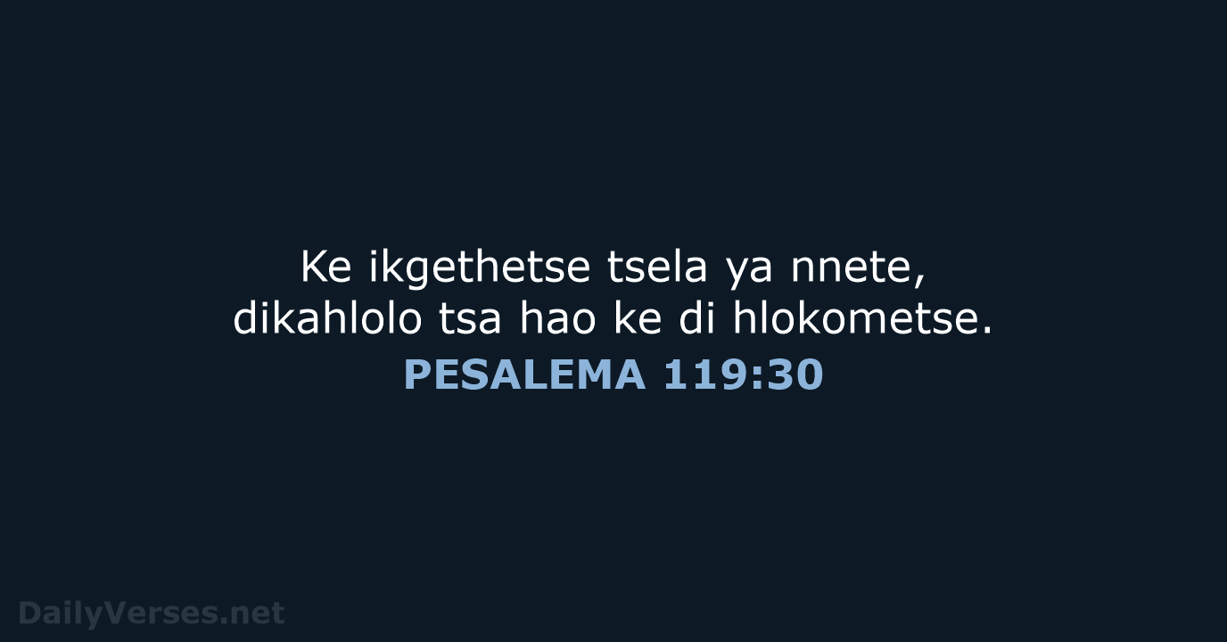 PESALEMA 119:30 - SSO89