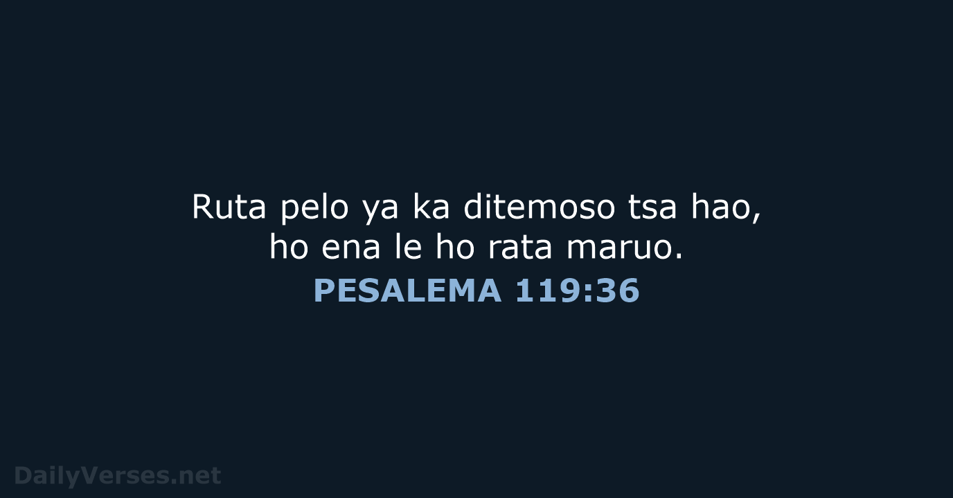 PESALEMA 119:36 - SSO89