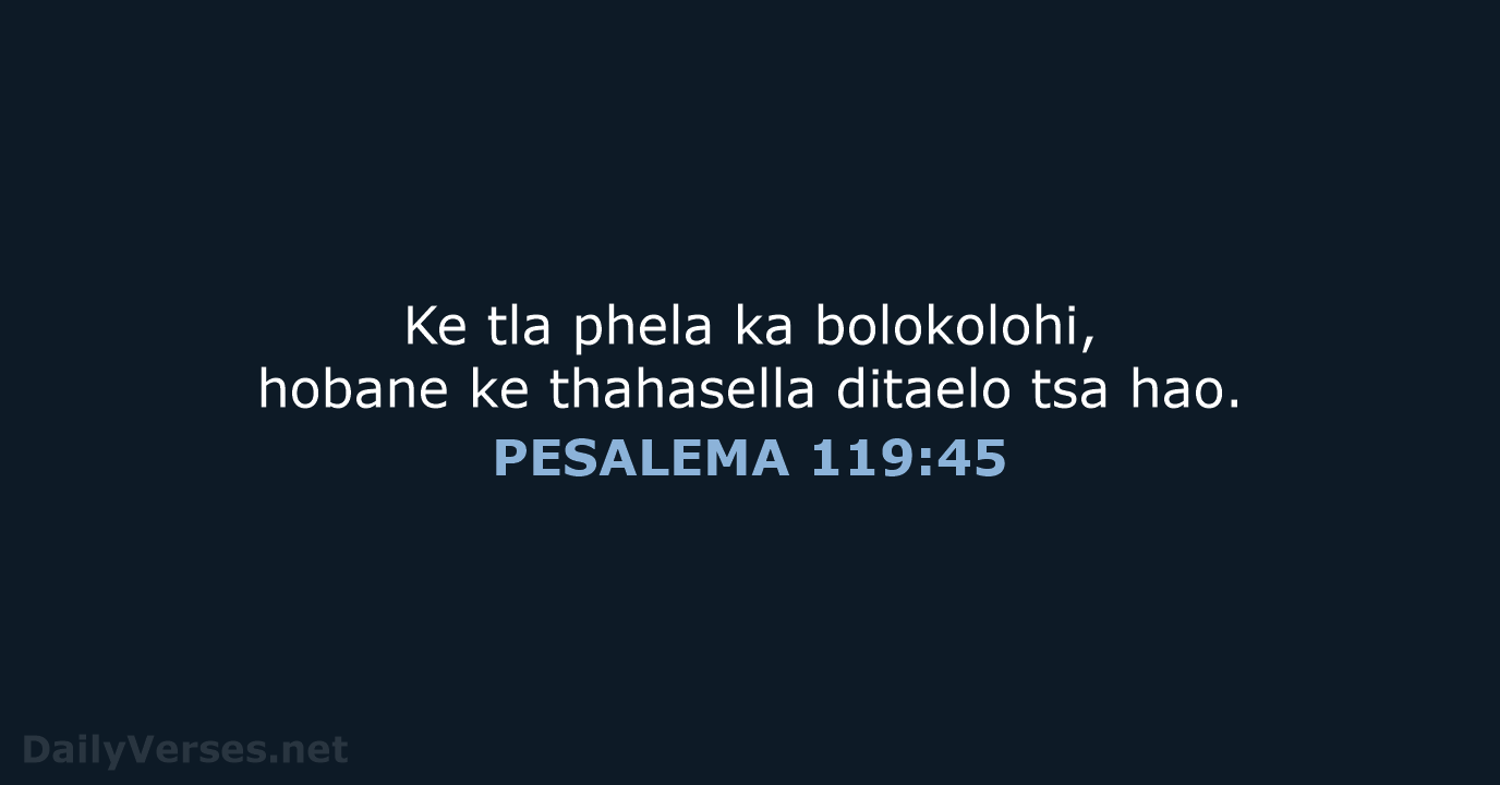 PESALEMA 119:45 - SSO89