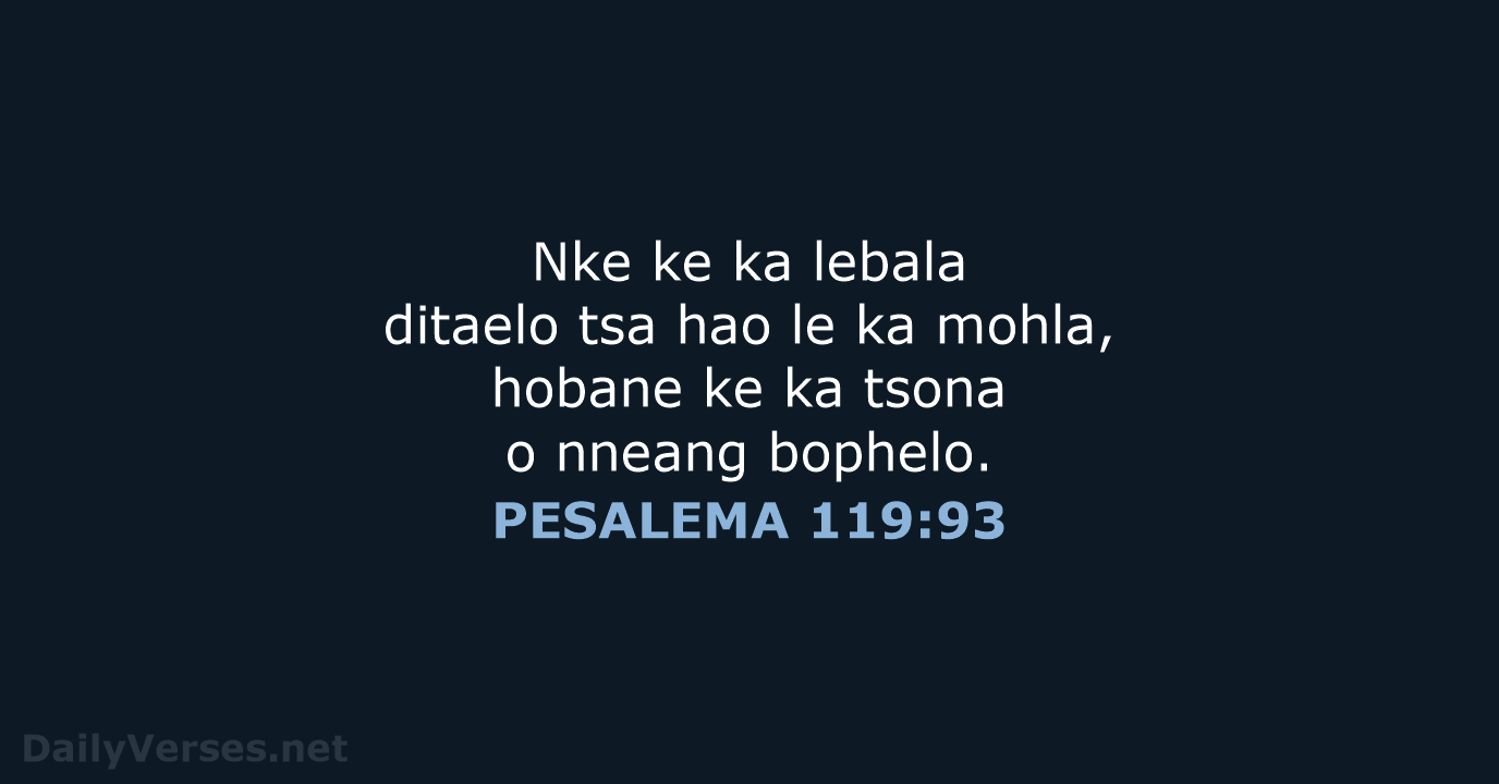 PESALEMA 119:93 - SSO89