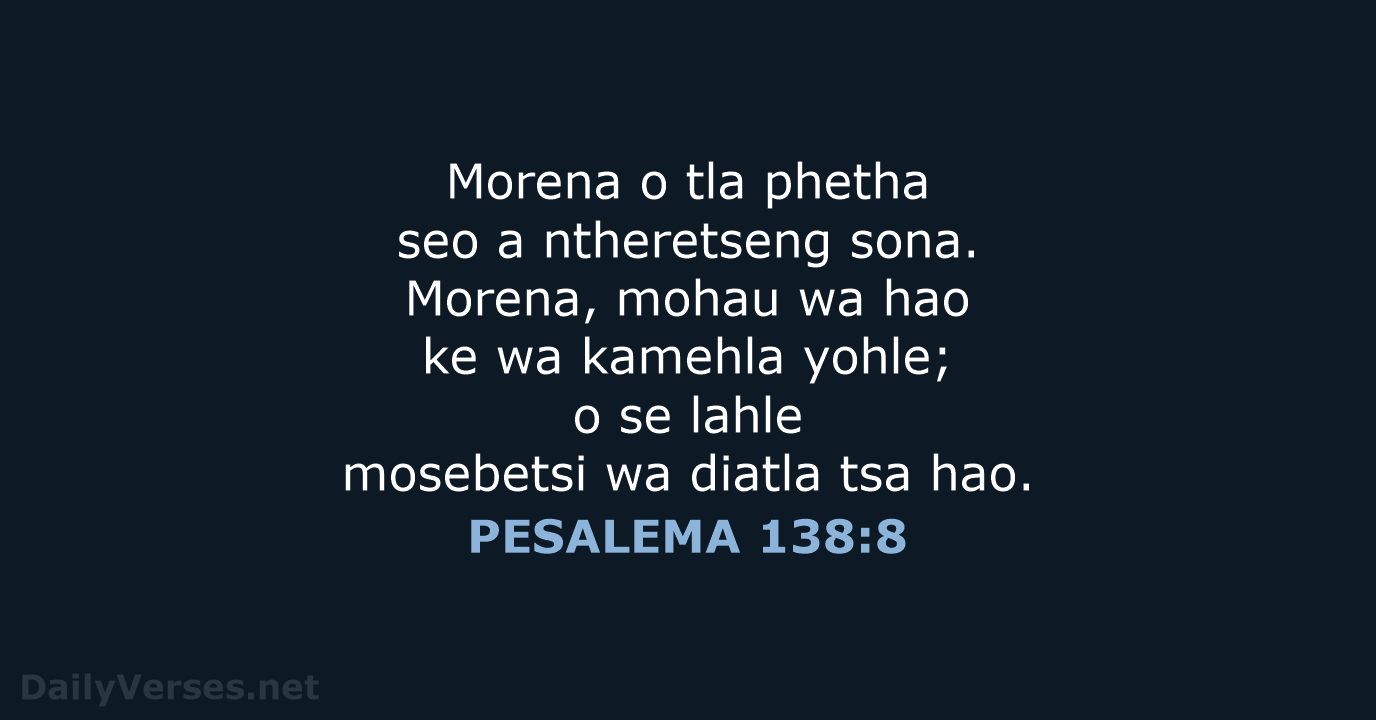 PESALEMA 138:8 - SSO89