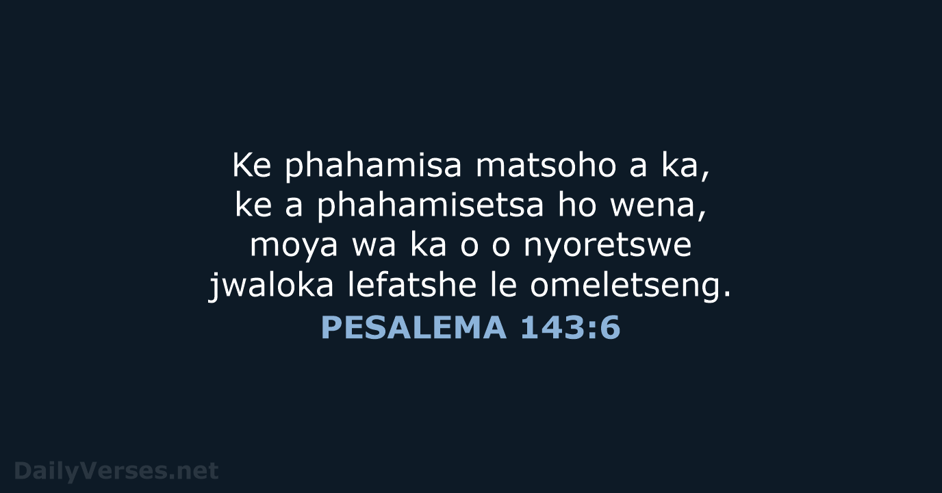 PESALEMA 143:6 - SSO89