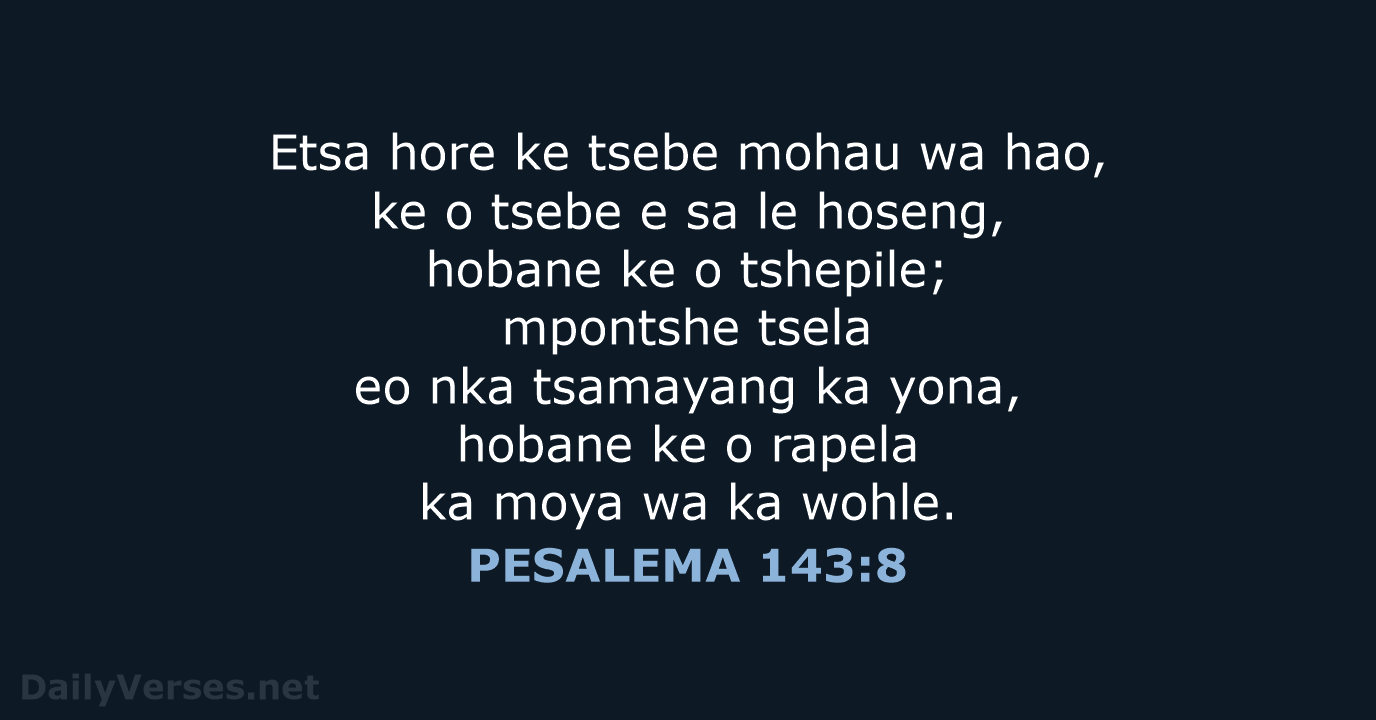 PESALEMA 143:8 - SSO89