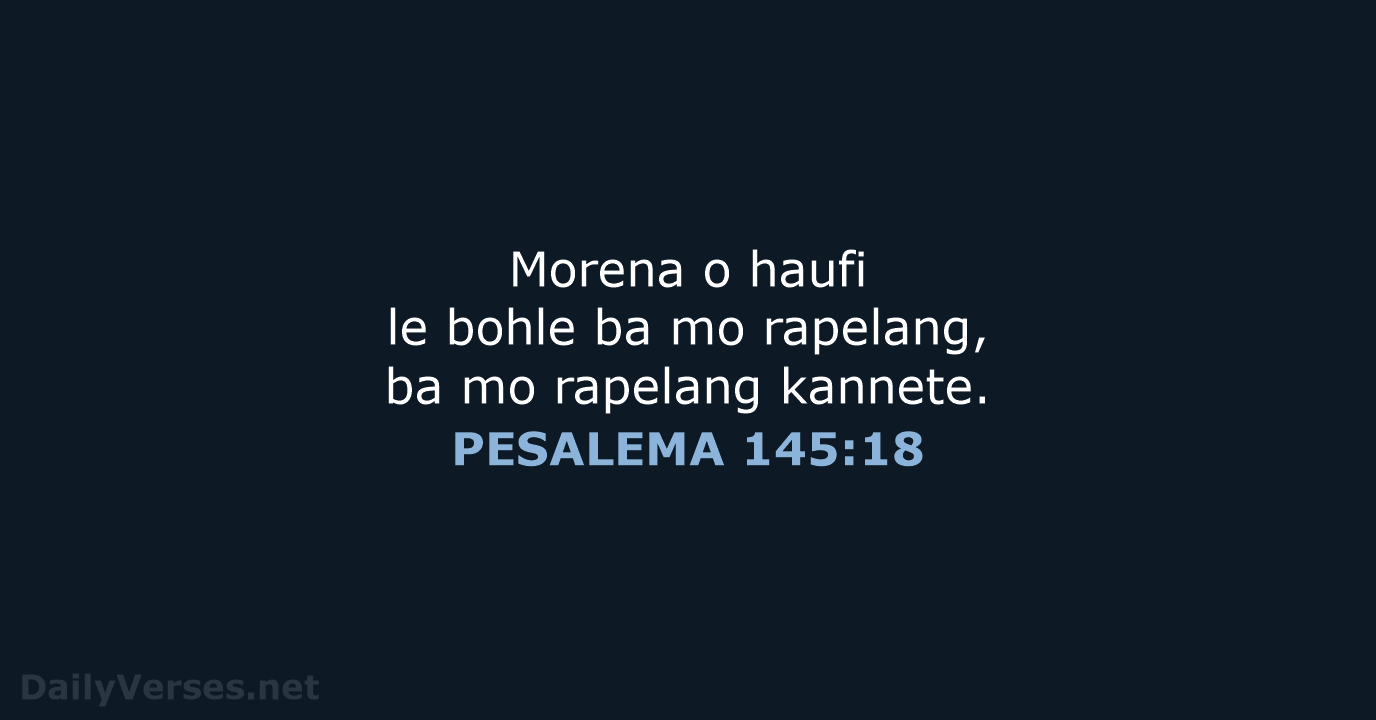 PESALEMA 145:18 - SSO89