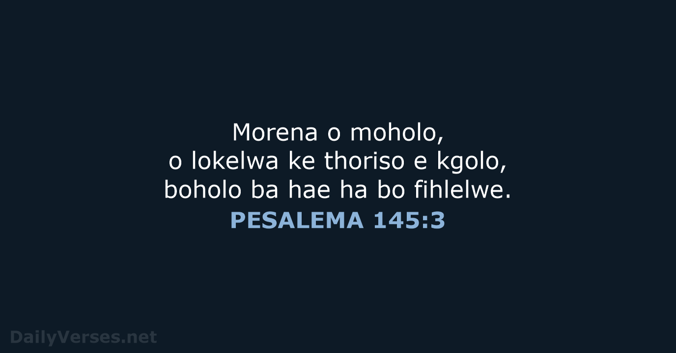 PESALEMA 145:3 - SSO89