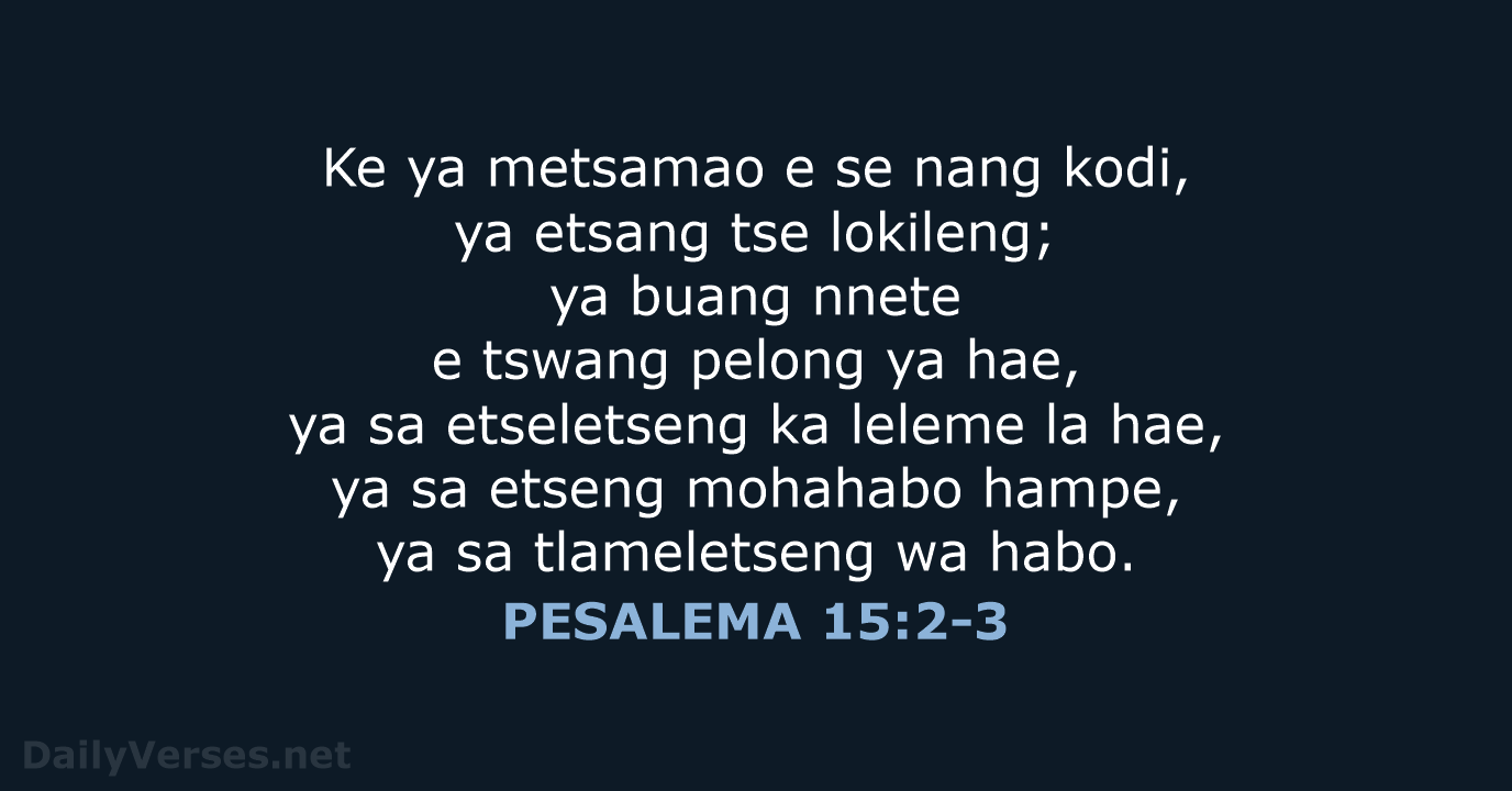 PESALEMA 15:2-3 - SSO89