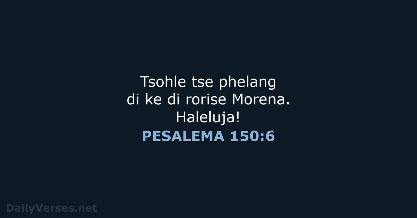 PESALEMA 150:6 - SSO89