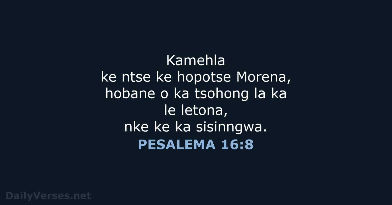 PESALEMA 16:8 - SSO89