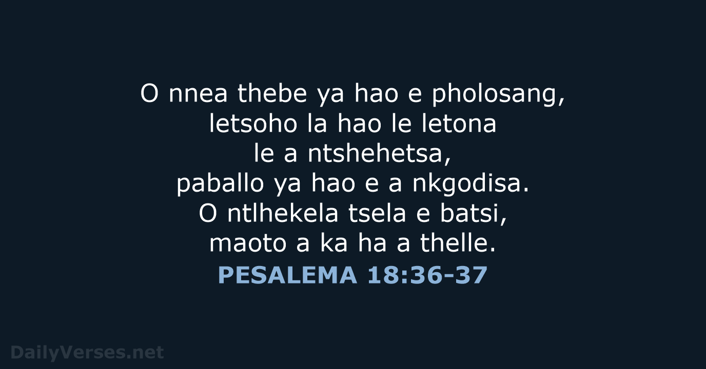 PESALEMA 18:36-37 - SSO89