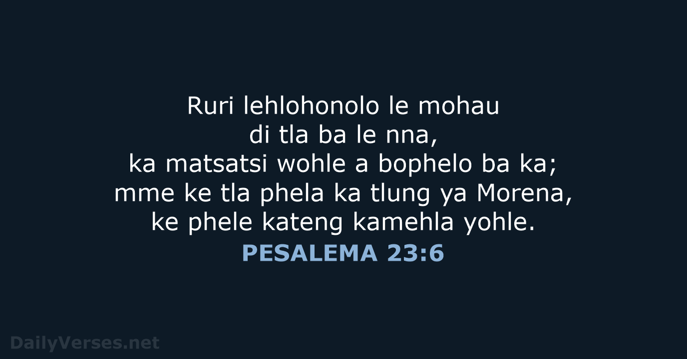 PESALEMA 23:6 - SSO89