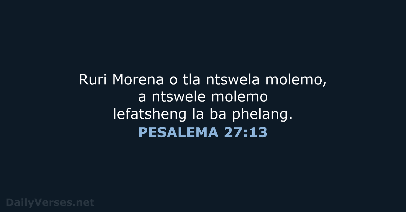 PESALEMA 27:13 - SSO89