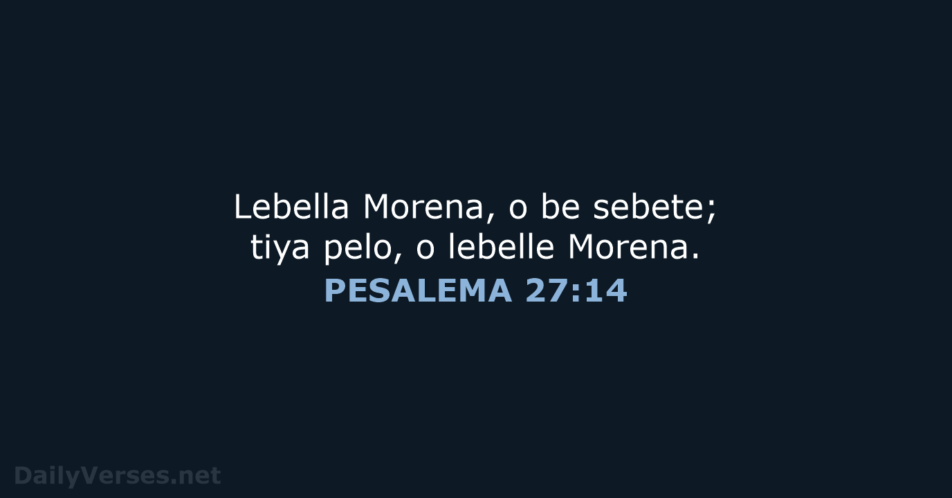 PESALEMA 27:14 - SSO89