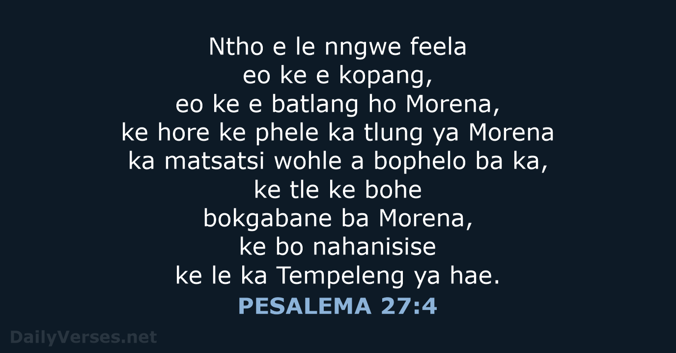 PESALEMA 27:4 - SSO89