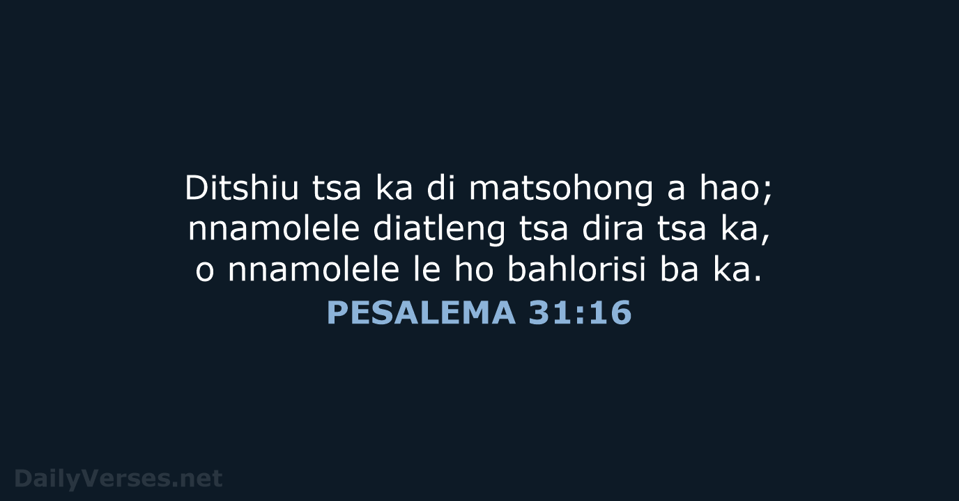 PESALEMA 31:16 - SSO89