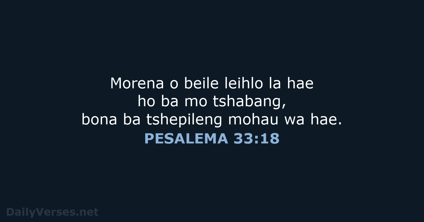 PESALEMA 33:18 - SSO89