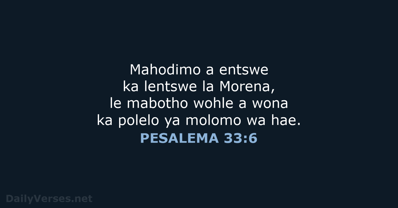 PESALEMA 33:6 - SSO89