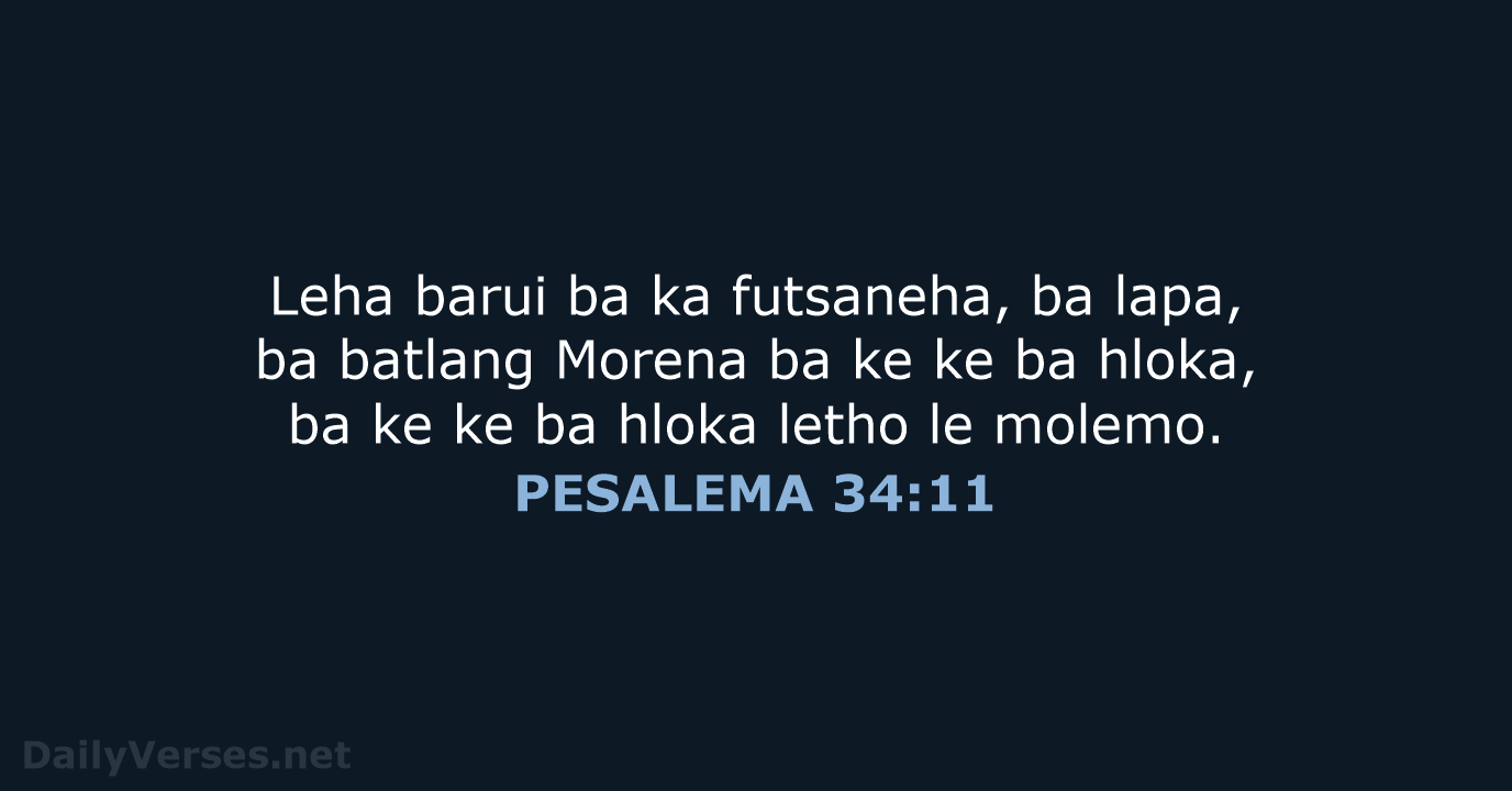 PESALEMA 34:11 - SSO89