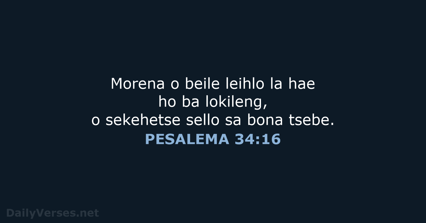 PESALEMA 34:16 - SSO89
