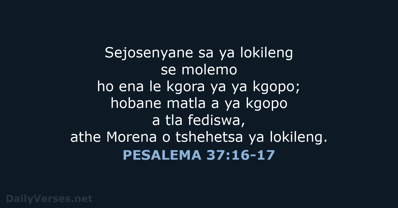 PESALEMA 37:16-17 - SSO89