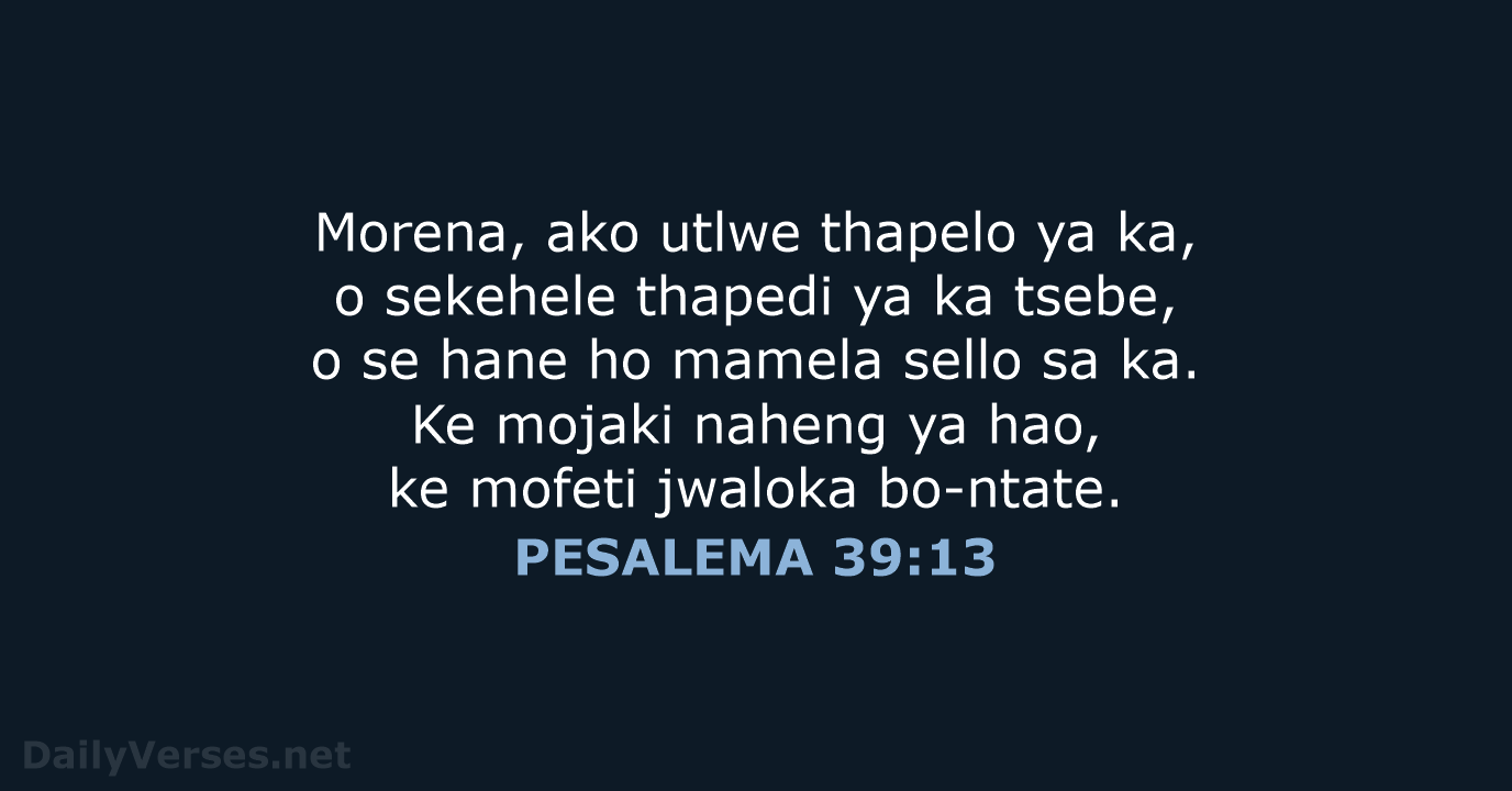 PESALEMA 39:13 - SSO89