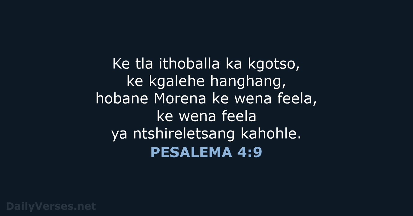 PESALEMA 4:9 - SSO89