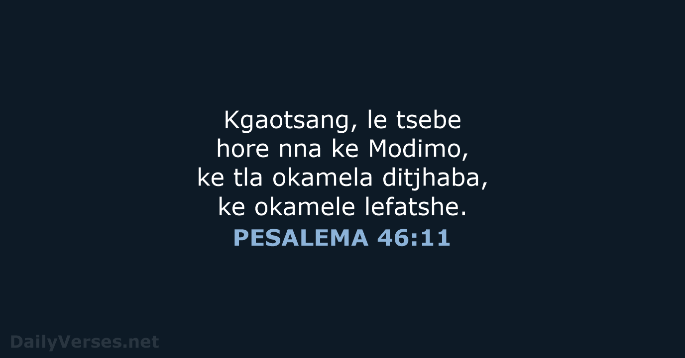 PESALEMA 46:11 - SSO89
