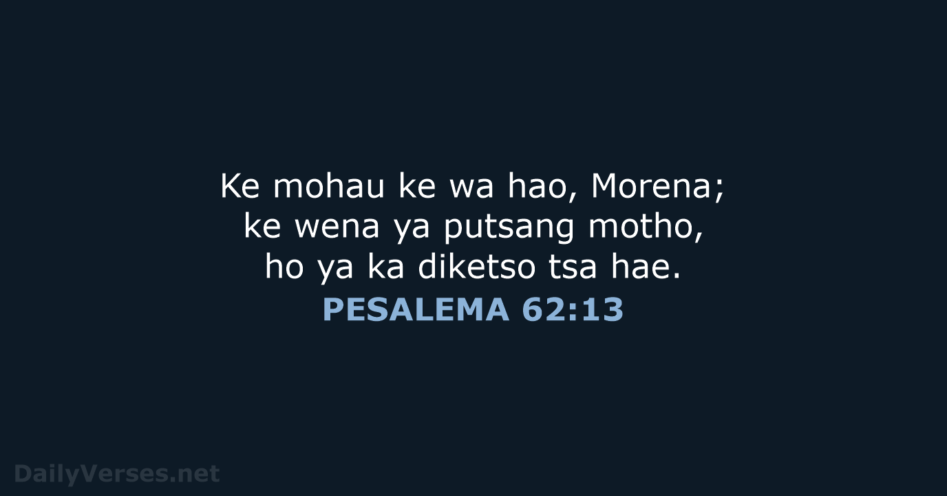 PESALEMA 62:13 - SSO89