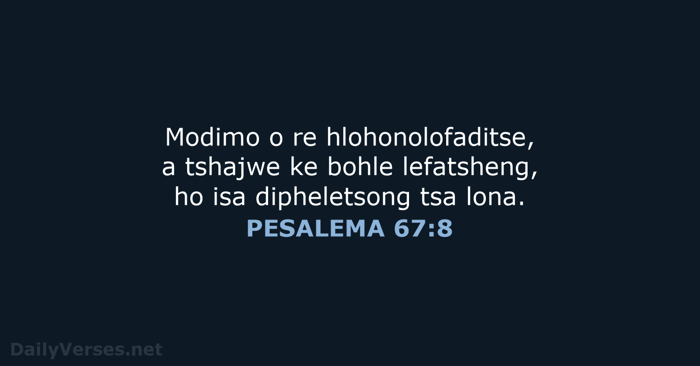 PESALEMA 67:8 - SSO89