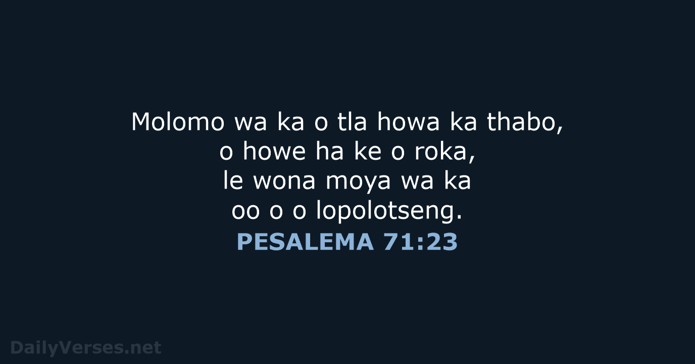 PESALEMA 71:23 - SSO89