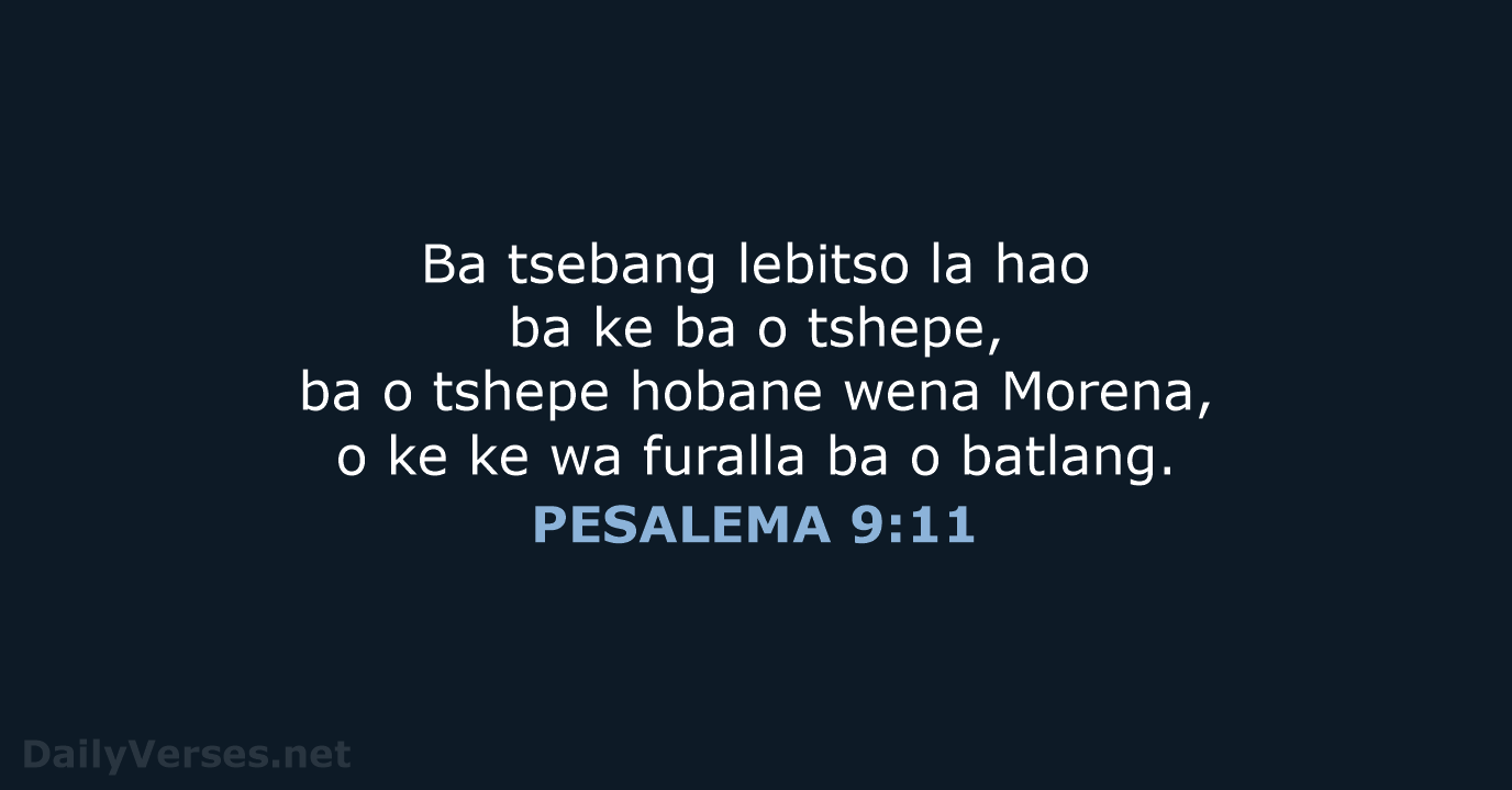 PESALEMA 9:11 - SSO89